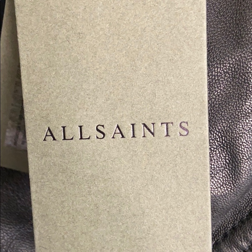 All Saints Black Leather Jacket - Picture 10 of 13